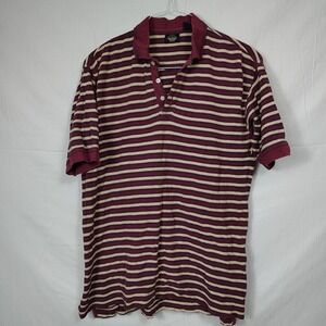 Vintage 90s Streetwear Dockers Golf Polo Shirt Men M Striped Short Sleeve Cotton
